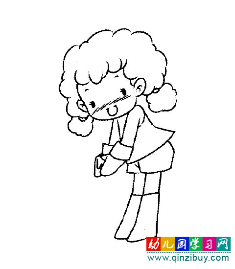 简笔画:小女孩