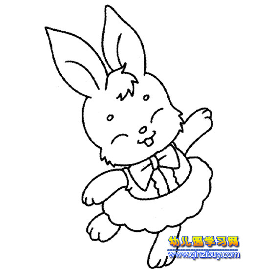 简笔画:漂亮的小兔子3