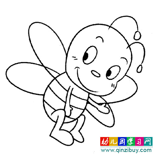 简笔画:搞笑的小蜜蜂4