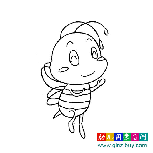 简笔画:可爱的小蜜蜂5-幼儿园教案网