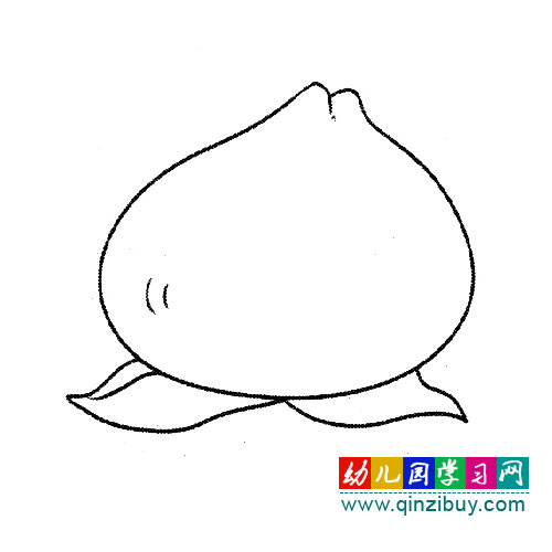 甘甜无比的桃子1简笔画