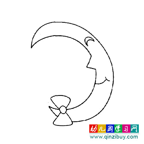 简笔画:弯弯的月亮5-幼儿园教案网