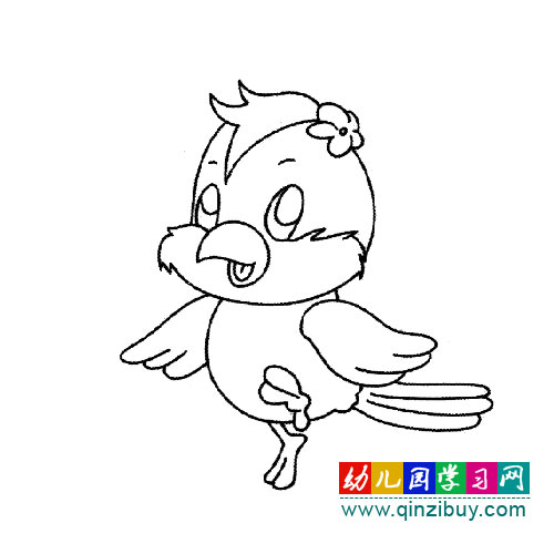 刚孵化的黄鹂鸟(简笔画)-幼儿园教案网