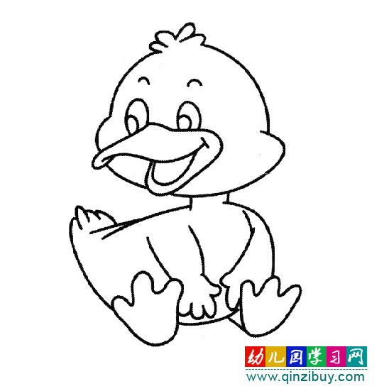 扁嘴巴鸭子(简笔画)-幼儿园教案网