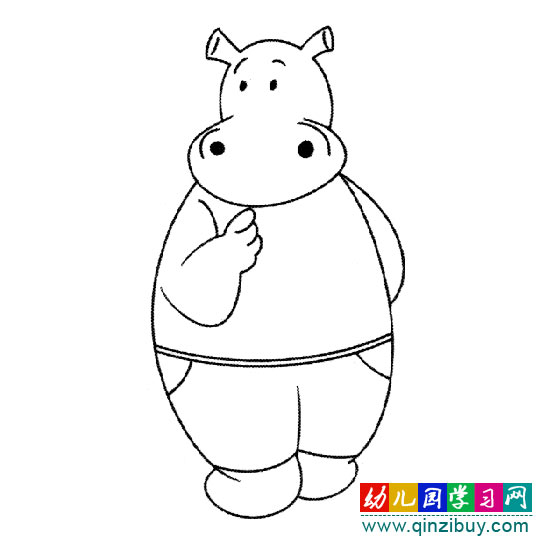 简笔画:卡通河马 1—幼儿园教案网_幼儿999_乐乐简笔画 简笔画:卡通河马 1—幼儿园教案网_幼儿999