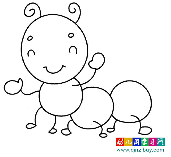 简笔画:一只毛毛虫-幼儿园教案网