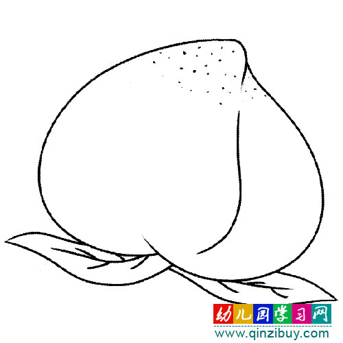 简笔画:硕大的桃子-幼儿园教案网