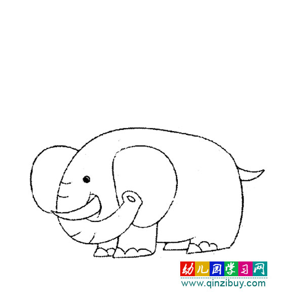 长象牙的大象(儿童简笔画)