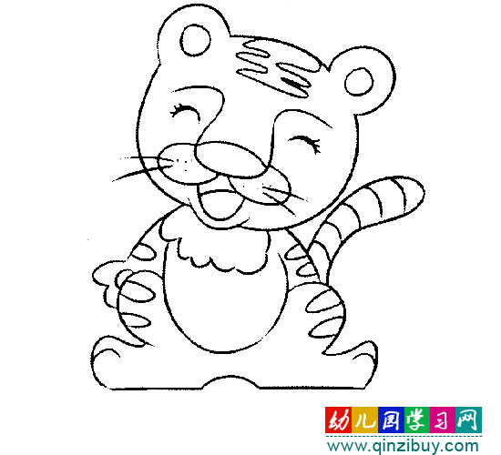简笔画可爱的老虎5