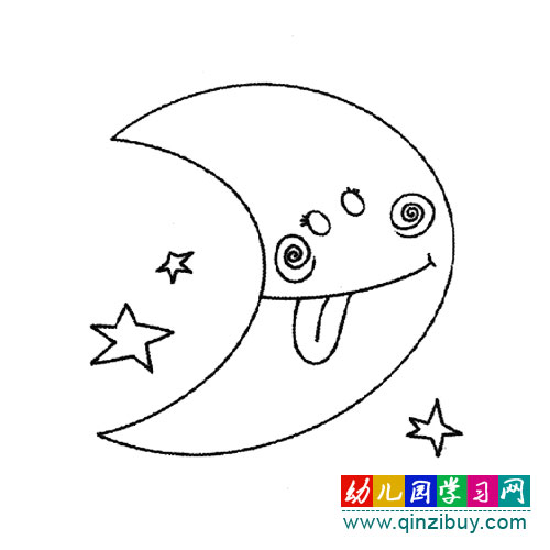 简笔画：皎洁的月亮4