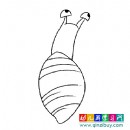 简笔画：懒惰的蜗牛3