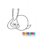 简笔画：懒惰的蜗牛4