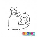 简笔画：调皮的蜗牛2