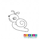 卡通蜗牛3（简笔画）