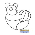 顽皮的熊猫1（幼儿园简笔画）