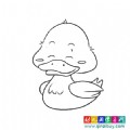 简笔画图片：扁嘴巴小鸭子