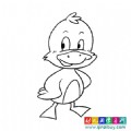 简笔画图片：得意的鸭子