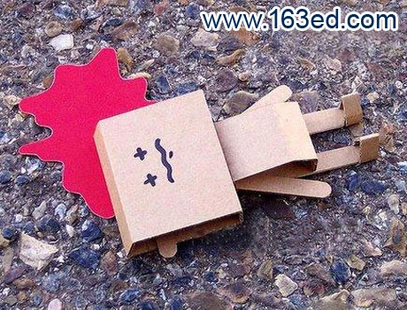 环保手工:纸盒小公仔3 - 幼儿园学习网