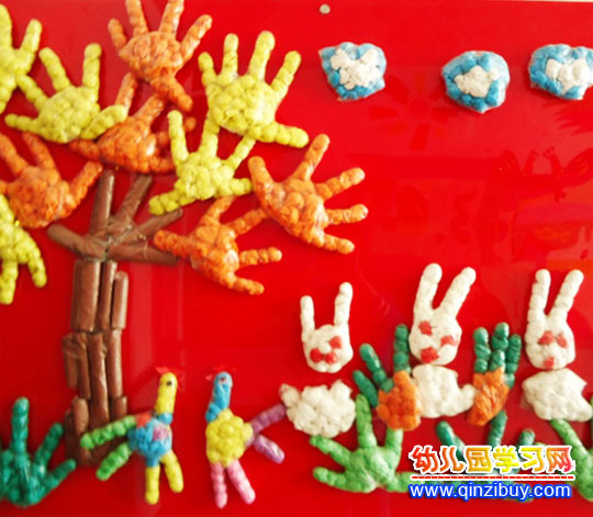 变废为宝手工:棉花填画