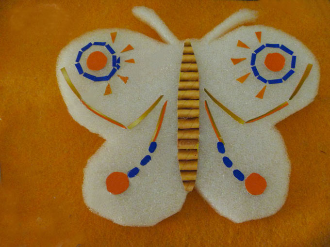 幼儿园环保手工制作:漂亮的蝴蝶