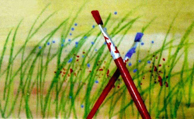 幼儿园小班画画教案设计：小草长出来了