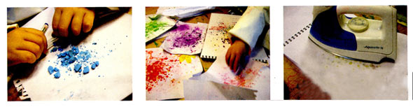 幼儿园小班美术教案彩色画活动:五彩瀑布动起来