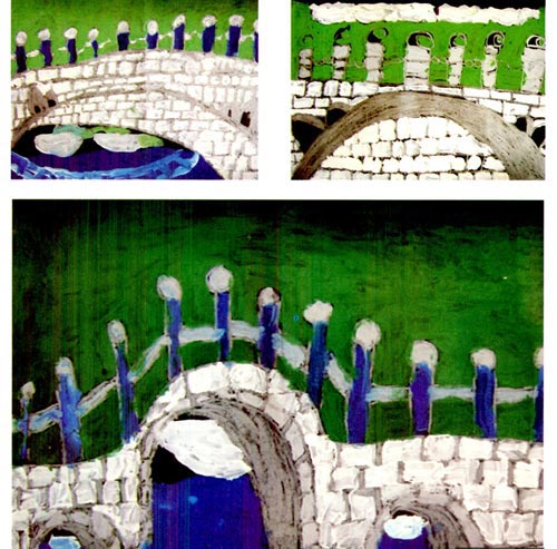 幼儿园中班美术教案设计：古老的石拱桥