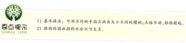 幼儿园中班中国画教案设计:好吃的樱桃